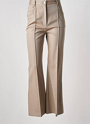 Pantalon large fermeture zippée sous rabat boutonné taille normale marron BARBARA BUI femme