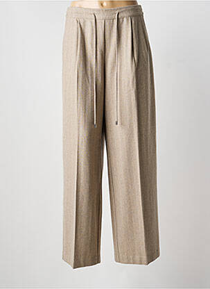 Pantalon large poches taille haute marron LIVIANA CONTI femme