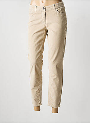 Pantalon slim stretch taille normale beige LAUREL femme