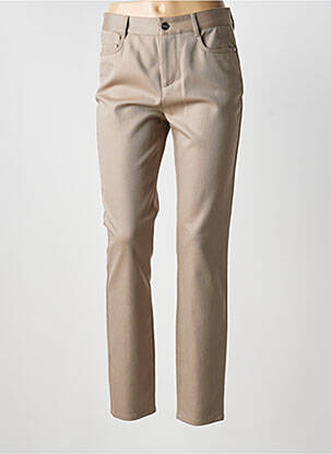 Pantalon slim tissage popeline taille normale marron BARBARA BUI femme