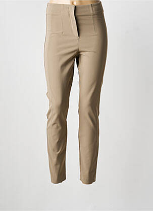 Pantalon slim tissage popeline taille normale marron RIANI femme