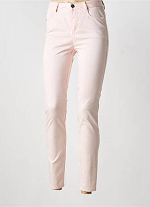 Pantalon slim tissage popeline taille normale rose BARBARA BUI femme