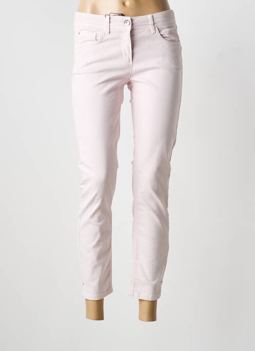 Jeans coupe slim stretch taille normale rose LAUREL femme
