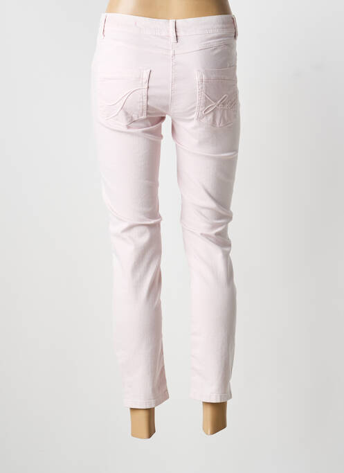 Jeans coupe slim stretch taille normale rose LAUREL femme