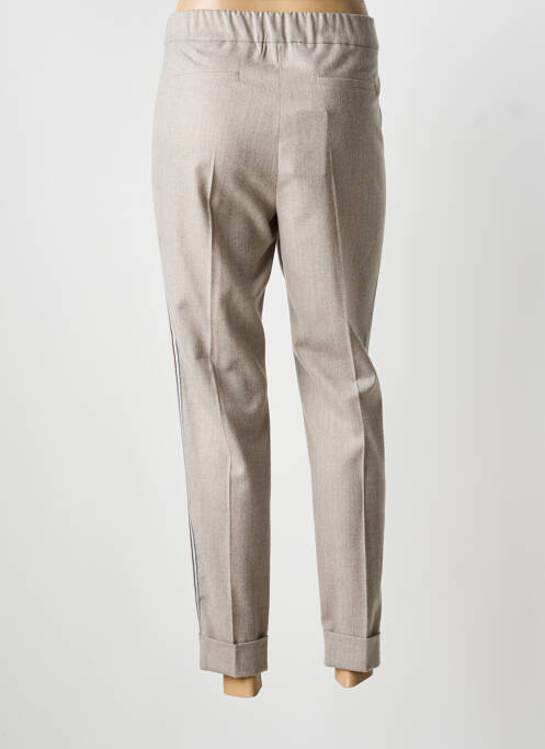 Pantalon 7/8 stretch taille normale beige LAUREL femme