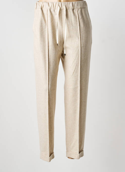 Pantalon droit taille élastique taille normale beige LIVIANA CONTI femme