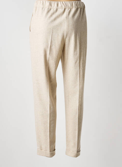 Pantalon droit taille élastique taille normale beige LIVIANA CONTI femme