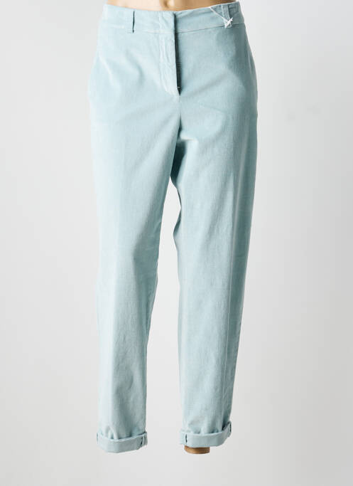 Pantalon droit stretch taille normale bleu PESERICO femme
