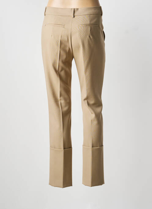 Pantalon droit fermeture zippée sous rabat avec crochet taille normale marron SPORTMAX femme