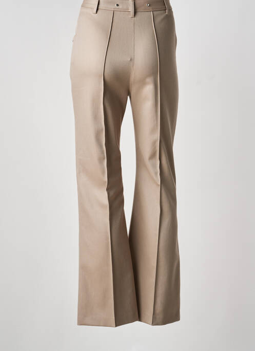 Pantalon large fermeture zippée sous rabat boutonné taille normale marron BARBARA BUI femme