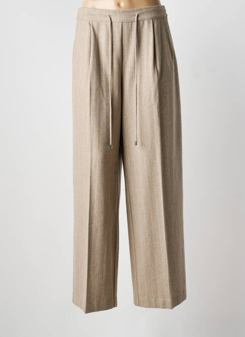 Pantalon large poches taille haute marron LIVIANA CONTI femme