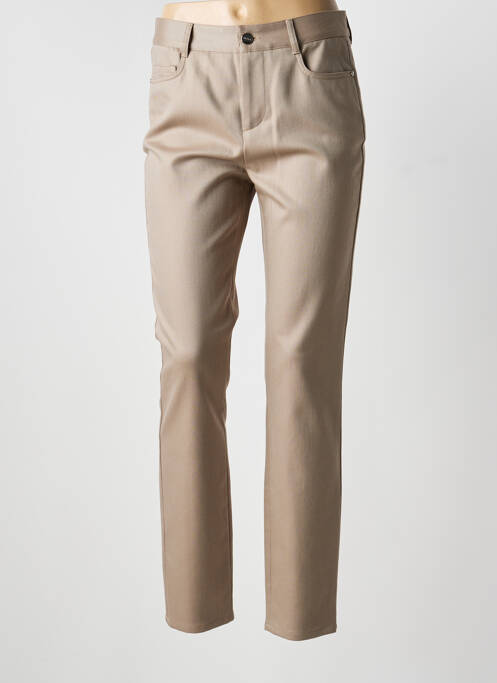 Pantalon slim tissage popeline taille normale marron BARBARA BUI femme