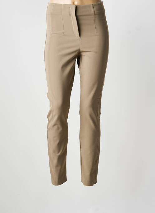 Pantalon slim tissage popeline taille normale marron RIANI femme