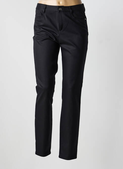 Pantalon slim tissage popeline taille normale noir BARBARA BUI femme