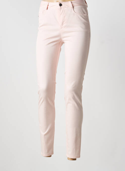 Pantalon slim tissage popeline taille normale rose BARBARA BUI femme
