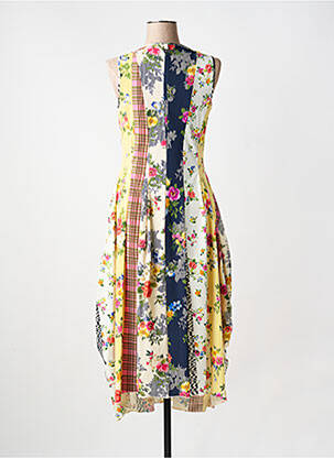 Robe longue imprimé fantaisie sans manche jaune HIGH femme