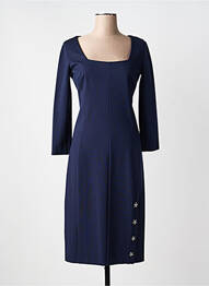 Robe mi-longue manches longues manches longues bleu ICEBERG femme