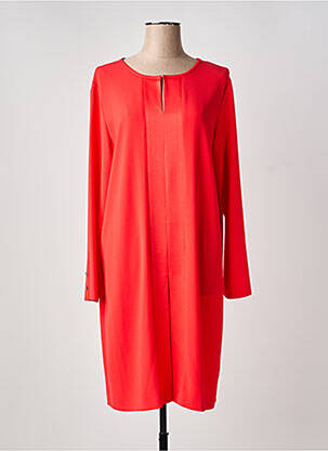 Robe mi-longue manches longues manches longues rouge LAUREL femme