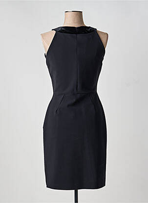 Robe mi-longue fermeture zippée au dos fines bretelles noir CHIARA BONI femme