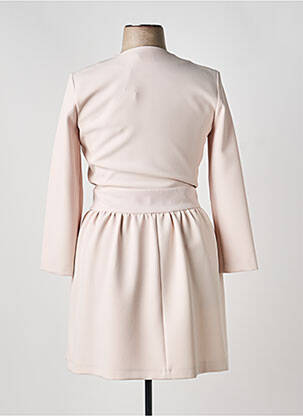 Robe courte coupe évasée manches longues beige ATOS LOMBARDINI femme