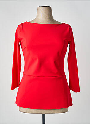 Top coupe cintrée manches longues rouge CHIARA BONI femme