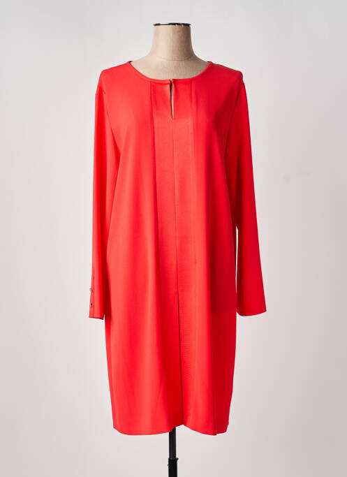 Robe mi-longue manches longues manches longues rouge LAUREL femme