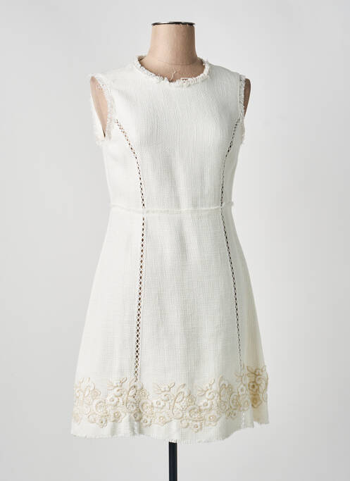 Robe courte sans manche sans manche blanc ERMANNO SCERVINO femme