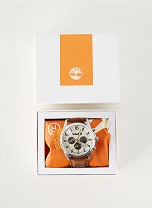 Montre matériaux cuir marron TIMBERLAND homme