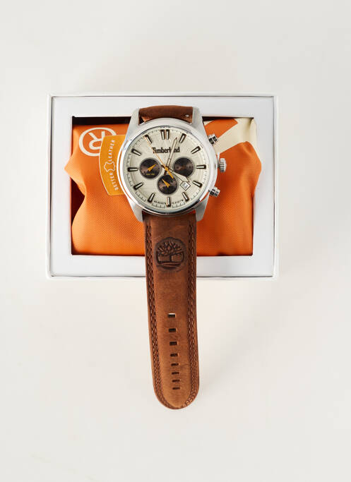 Montre matériaux cuir marron TIMBERLAND homme