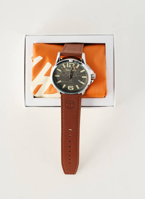 Montre matériaux cuir marron TIMBERLAND homme