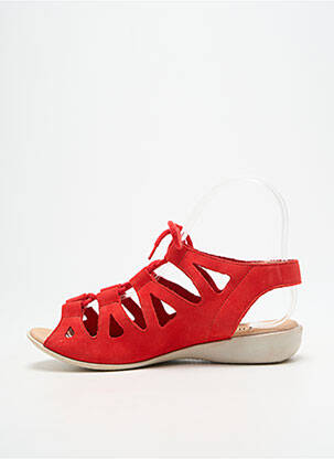 Sandales/nu pieds bout ouvert talon plat jusqu'à 3cm rouge HIRICA femme