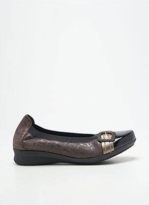 Ballerines impression talon plat jusqu'à 3cm marron HIRICA femme