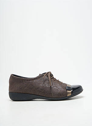 Derbies impression talon plat jusqu'à 3cm marron HIRICA femme