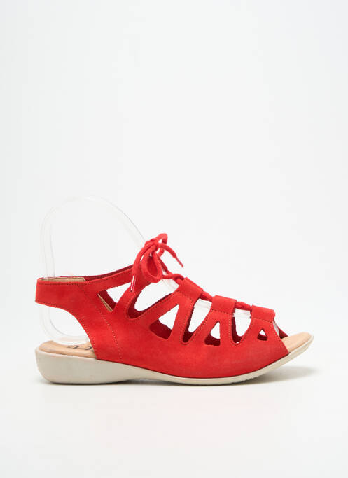 Sandales/nu pieds bout ouvert talon plat jusqu'à 3cm rouge HIRICA femme