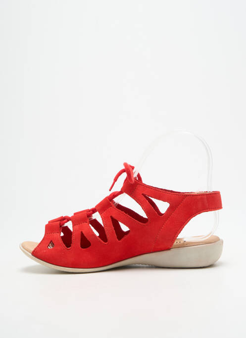 Sandales/nu pieds bout ouvert talon plat jusqu'à 3cm rouge HIRICA femme