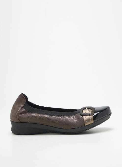 Ballerines impression talon plat jusqu'à 3cm marron HIRICA femme