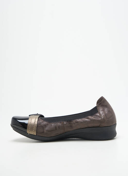 Ballerines impression talon plat jusqu'à 3cm marron HIRICA femme