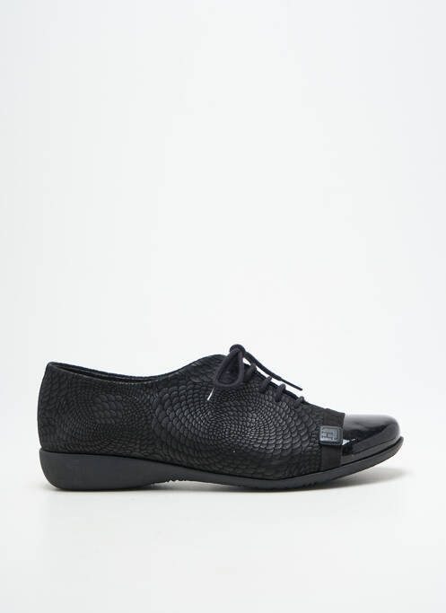 Derbies impression talon plat jusqu'à 3cm noir HIRICA femme