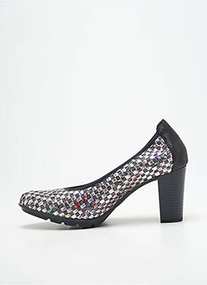 Escarpins tissage satiné talon de 7 à 9cm argent DORKING femme