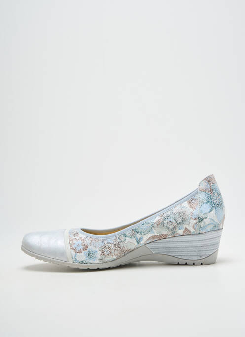 Ballerines impression talon de 4 à 6cm argent GEO-REINO femme