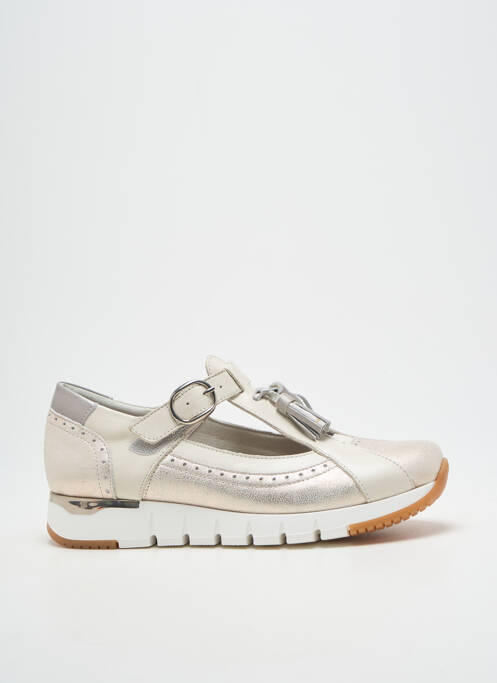 Baskets tissage satiné talon plat jusqu'à 3cm beige DORKING femme