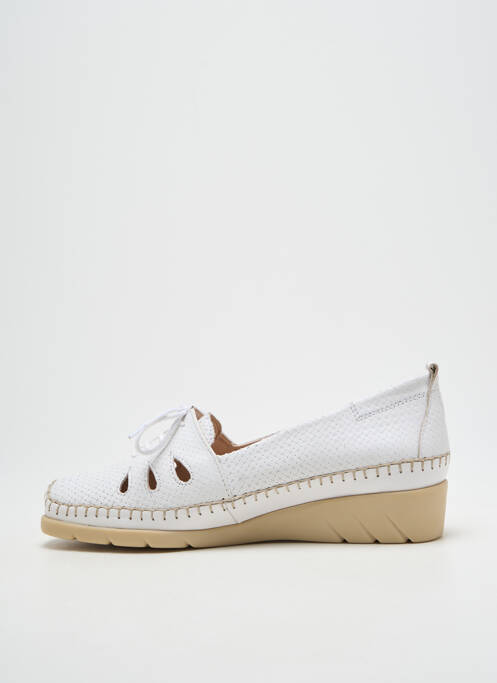 Derbies fermeture lacets talon plat jusqu'à 3cm blanc LUXAT femme