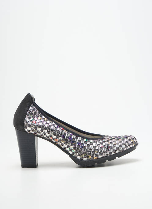 Escarpins tissage satiné talon de 7 à 9cm argent DORKING femme