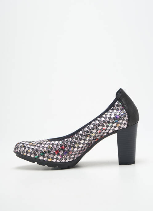 Escarpins tissage satiné talon de 7 à 9cm argent DORKING femme