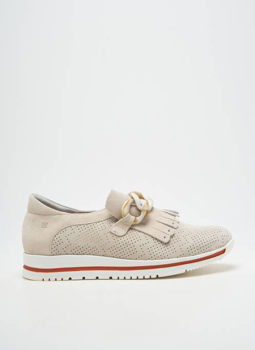 Mocassins nubuck talon plat jusqu'à 3cm beige DORKING femme