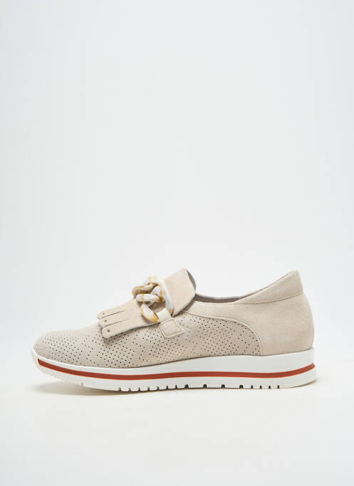 Mocassins nubuck talon plat jusqu'à 3cm beige DORKING femme