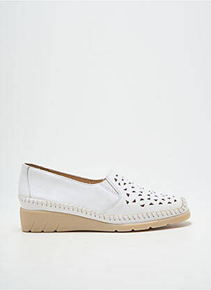 Mocassins voute plantaire talon plat jusqu'à 3cm blanc LUXAT femme