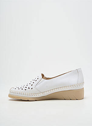 Mocassins voute plantaire talon plat jusqu'à 3cm blanc LUXAT femme