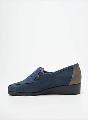 Mocassins voute plantaire talon plat jusqu'à 3cm bleu LUXAT femme