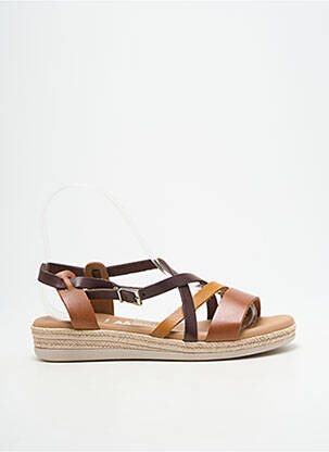 Sandales/nu pieds fermeture boucle(s) talon plat jusqu'à 3cm marron OH ! MY SANDALS femme